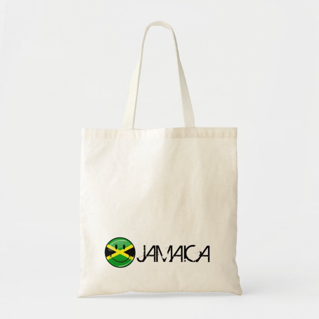 Smiling Jamaican Flag Tote Bag (Front)