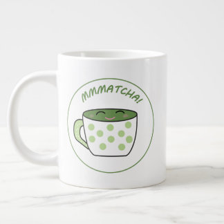 Smiling Kawaii Matcha Giant Coffee Mug