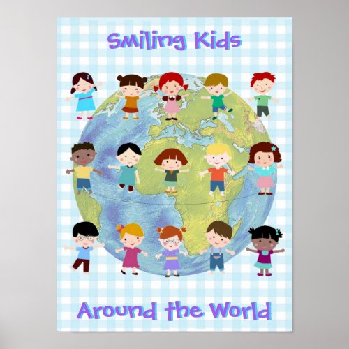 Smiling Kids Around the World Poster