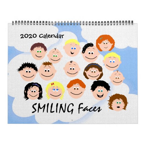 Smiling Kids Faces Personalize Your Own Calendar
