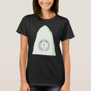 Smiling kitten artwork white cat meme T-Shirt