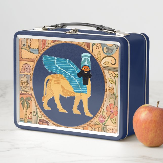 Smiling Lamassu Metal Lunchbox (In Situ)
