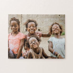 Smiling Laughing Friends African Girls Jigsaw Puzzle