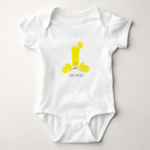 Smiling Lemonade Glass   Baby Bodysuit