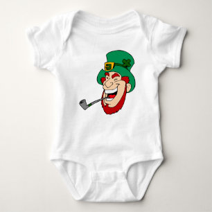 Smiling Leprechaun St. Patrick's Day Baby Bodysuit