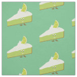 Smiling lime pie slice fabric