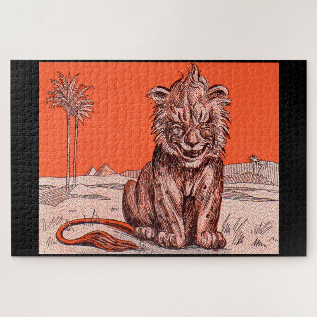 smiling lion jigsaw puzzle (Horizontal)