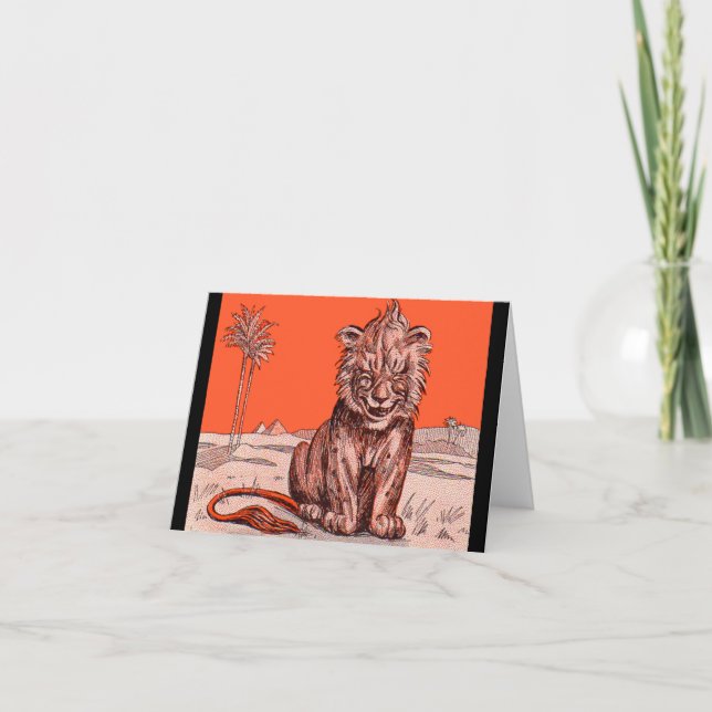 smiling lion note card (Front)