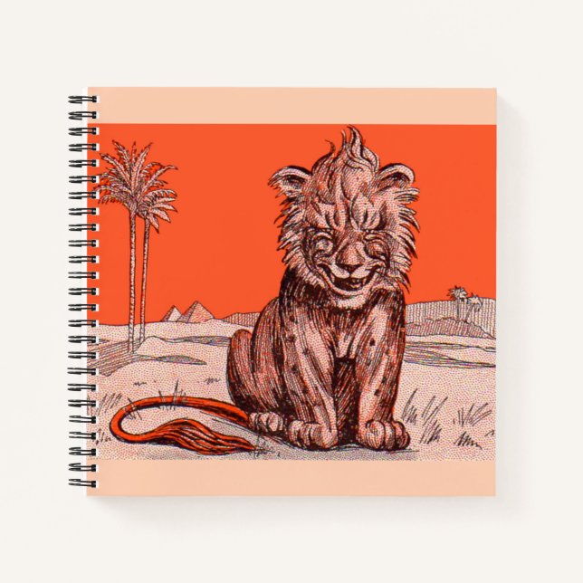 smiling lion notebook (Front)