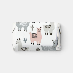 Smiling Llamas Pattern Hershey's Miniatures