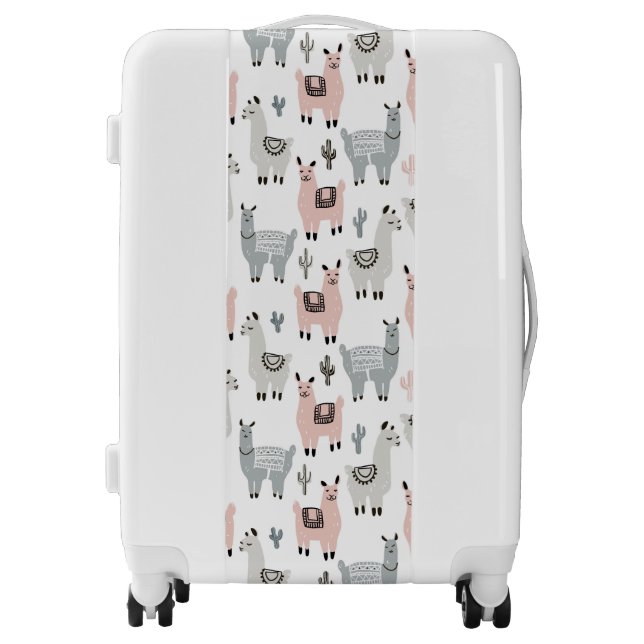 Smiling Llamas Pattern Luggage (Front)