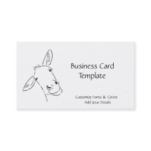 Smiling Logo Donkey Business Card