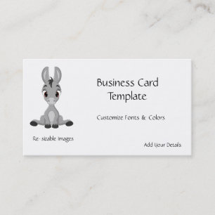 Smiling Logo Donkey Business Card