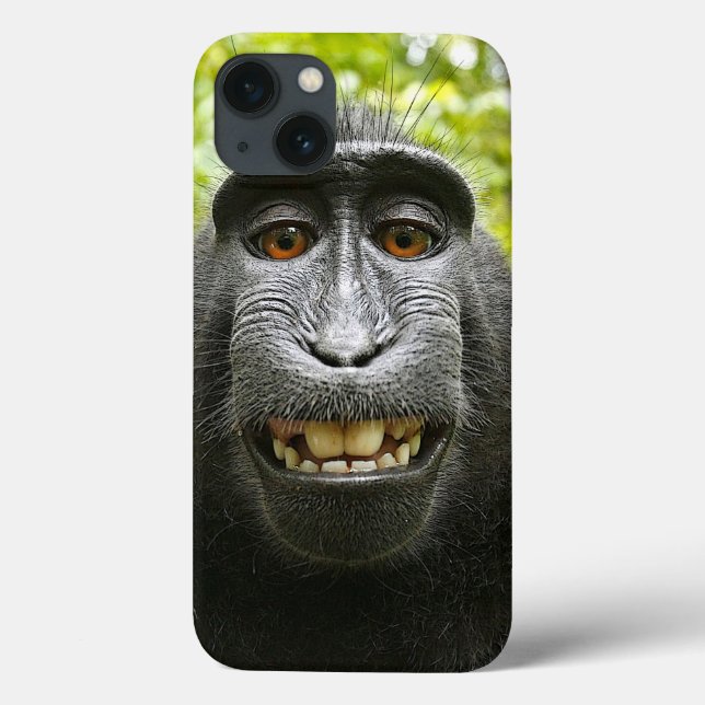 Smiling Macaque Case-Mate iPhone Case (Back)