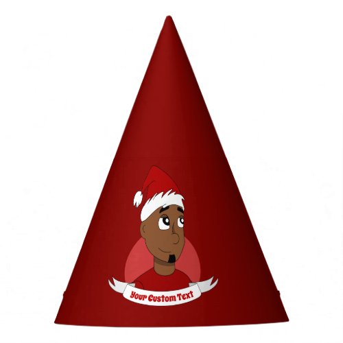 Smiling man Christmas cartoon Party Hat