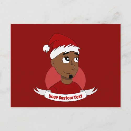 Smiling man Christmas cartoon Postcard