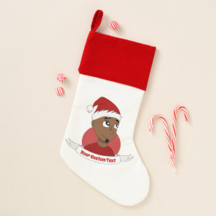 Smiling man Christmas cartoon Stocking