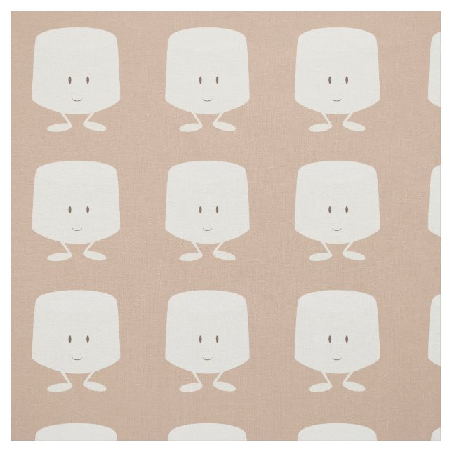 Smiling marshmallow fabric (Swatch)