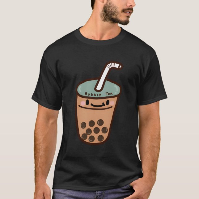 Smiling Milk 'Bubble' Tea Boba Tea T-Shirt (Front)