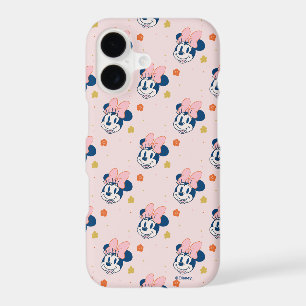 Smiling Minnie Mouse Floral Pattern iPhone 17 Case