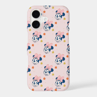 Smiling Minnie Mouse Floral Pattern iPhone 17 Case