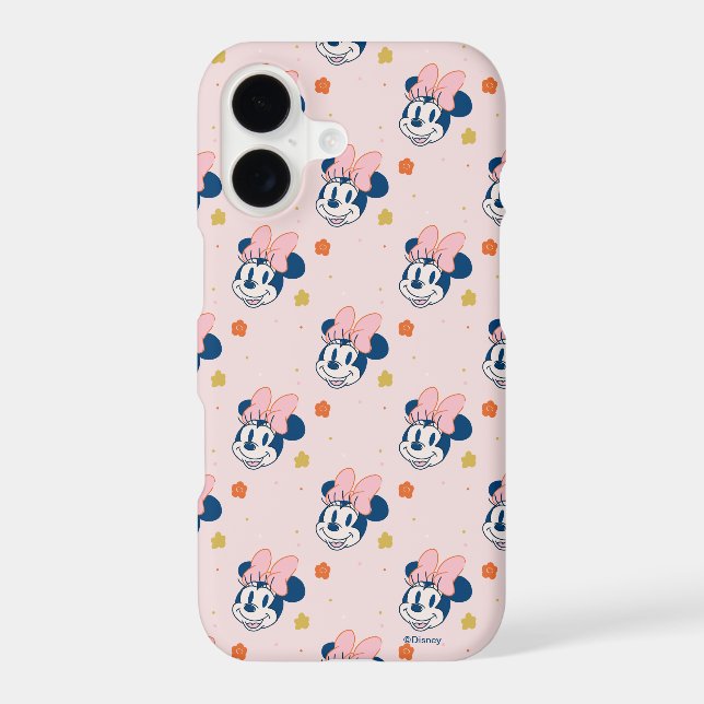 Smiling Minnie Mouse Floral Pattern Case-Mate iPhone Case (Back)