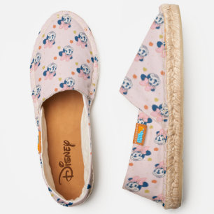 Smiling Minnie Mouse Floral Pattern Espadrilles
