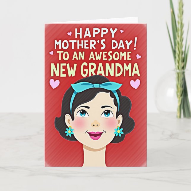 Smiling Mom Graphic Design Card (Front)