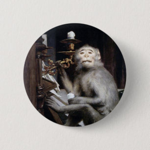 Smiling Monkey Button