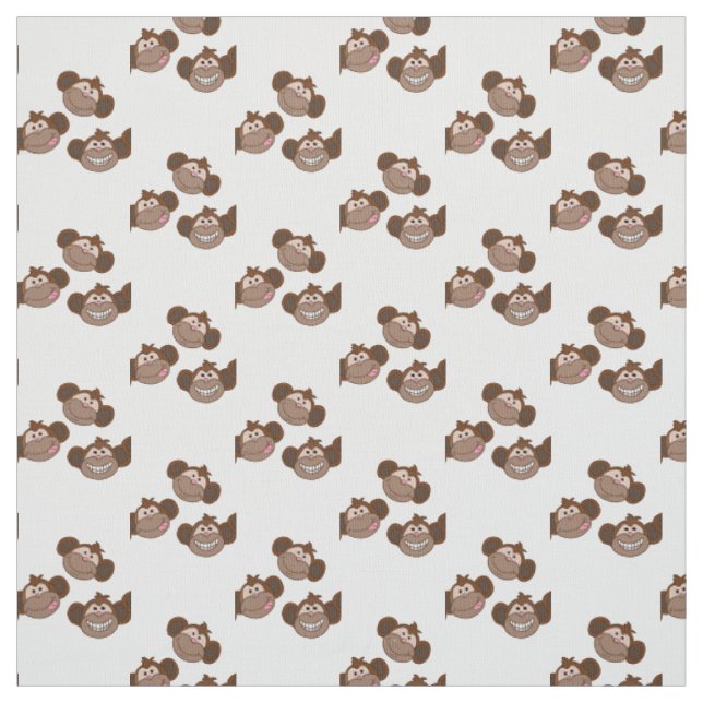 Smiling monkeys fabric (Swatch)