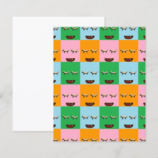 Smiling monster block faces (Front/Back)