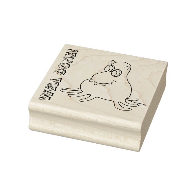 Smiling Monster Customizable Rubber Stamp (Stamp)