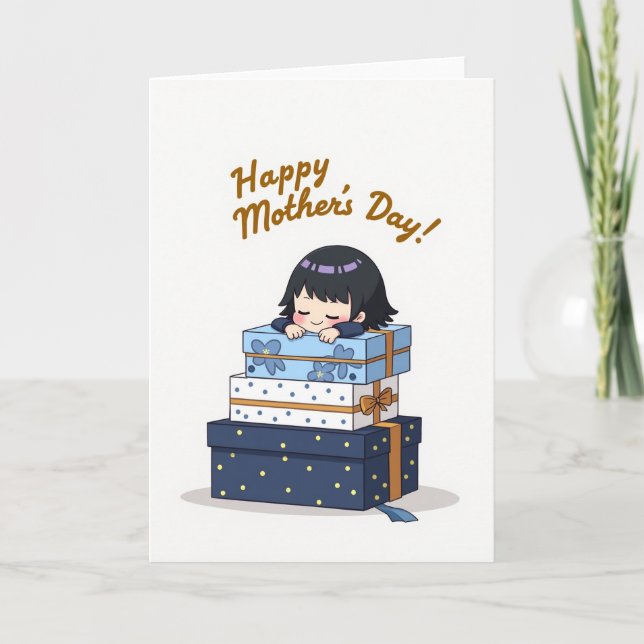 Smiling Mother Illustration Card (Front)
