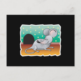 smiling mouse postcard