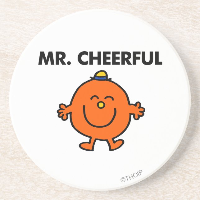 Smiling Mr. Cheerful Drink Coaster (Front)