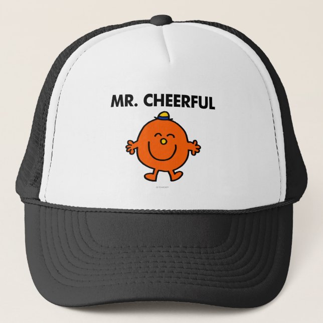 Smiling Mr. Cheerful Trucker Hat (Front)