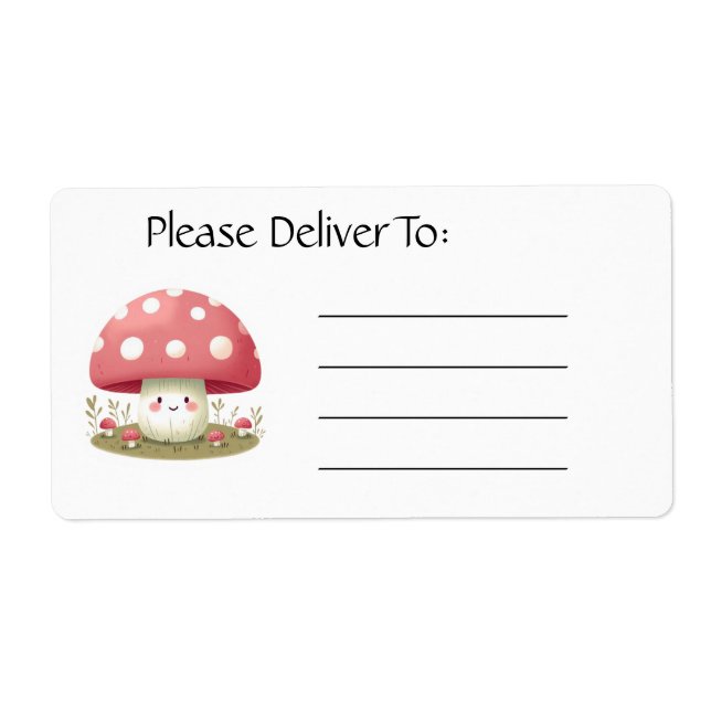 Smiling Mushroom Label (Front)