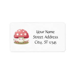 Smiling Mushroom Label