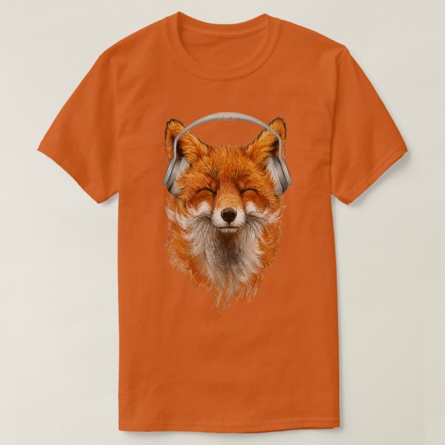 Smiling Musical Fox Classic TShirt (Design Front)