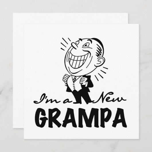 Smiling New Grampa T-shirts and Gifts (Front/Back)