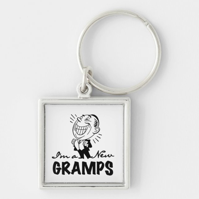 Smiling New Gramps T-shirts and Gifts Keychain (Front)