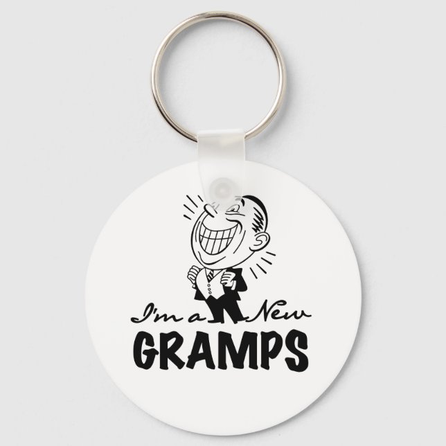 Smiling New Gramps T-shirts and Gifts Keychain (Front)