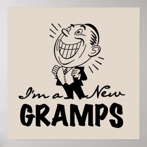 Smiling New Gramps T_shirts and Gifts Poster