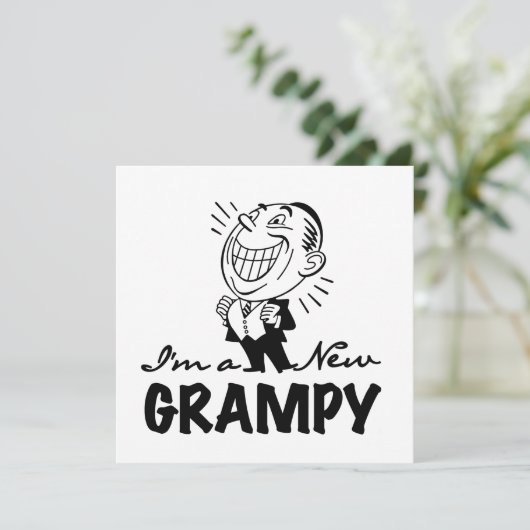 Smiling New Grampy T-shirts and Gifts (Standing Front)