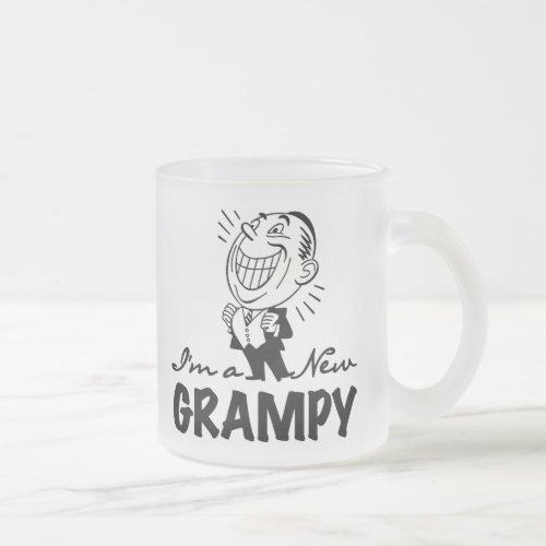 Smiling New Grampy T_shirts and Gifts Frosted Glass Coffee Mug