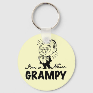 Smiling New Grampy T-shirts and Gifts Keychain