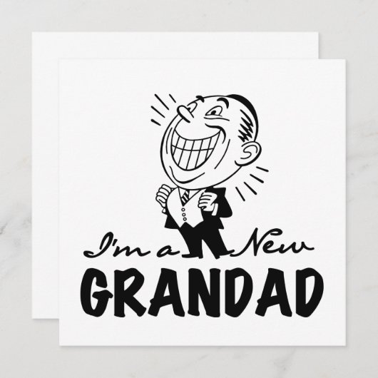Smiling New Grandad T-shirts and Gifts (Front/Back)