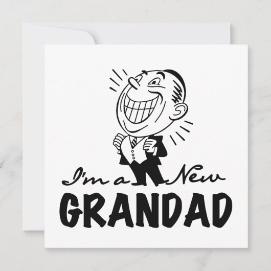 Smiling New Grandad T-shirts and Gifts (Front)