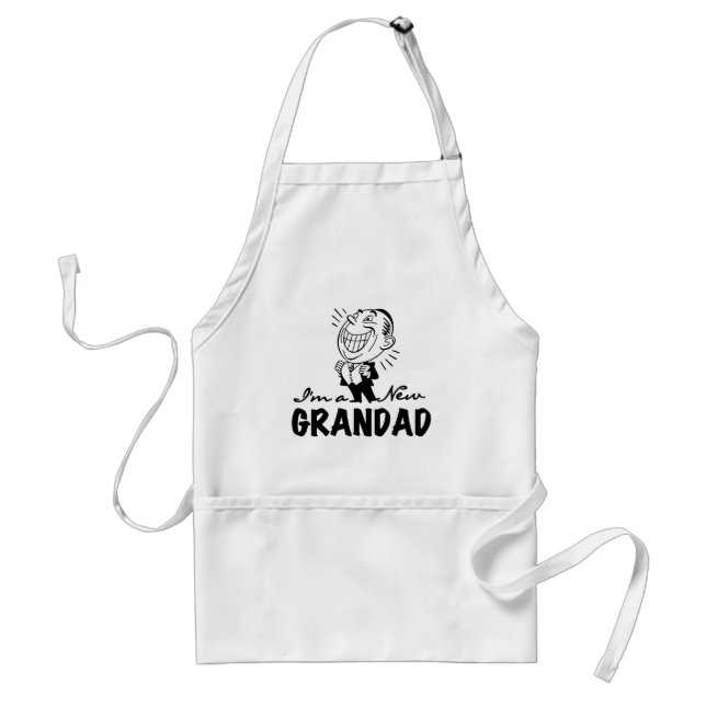 Smiling New Grandad T-shirts and Gifts Adult Apron (Front)