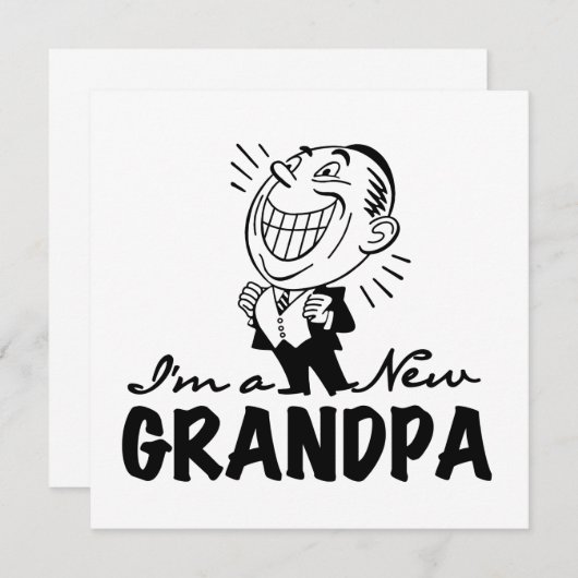 Smiling New Grandpa T-shirts and Gifts (Front/Back)